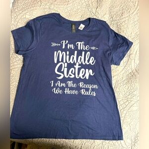 New ladies T shirt - middle child